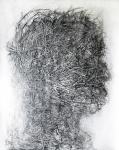 Head Drawing  2011  Charcoal and on Paper  140  x 124 cm