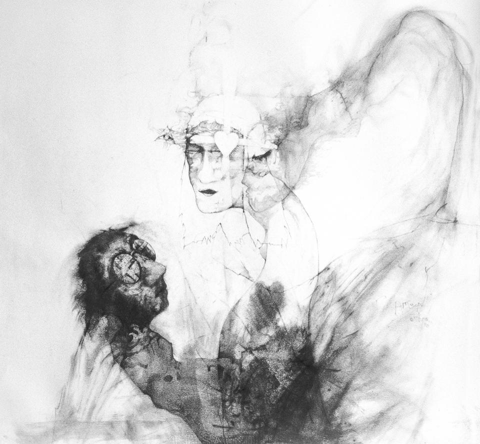 Be careful least your light be darkness  1990  pencil on paper  68 x 72 cm  SOLD