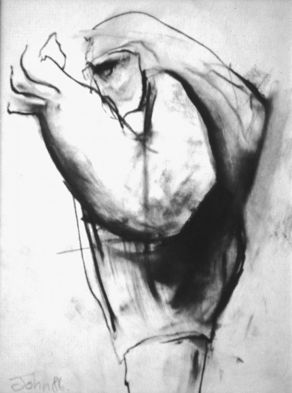 Woman  1986  charcoal on paper  SOLD