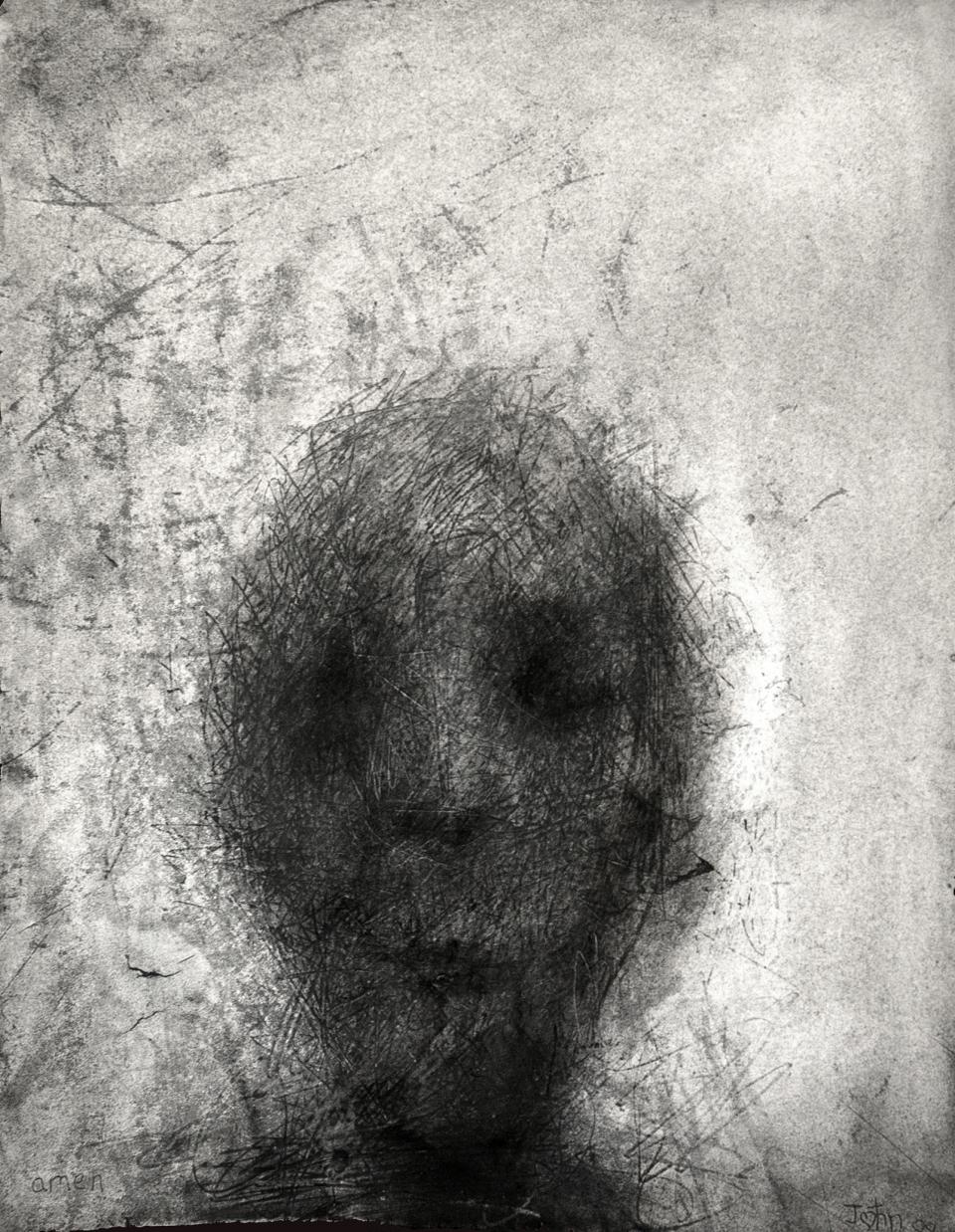 Small Head  2009  charcoal on paper  50 x 39 cm    SOLD 