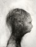 Child profile  2008  charcoal on paper  61 x 48 cm
