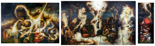 The Triptych   1991-2004  oil on linen  183 x 579 cm  P.O.A.