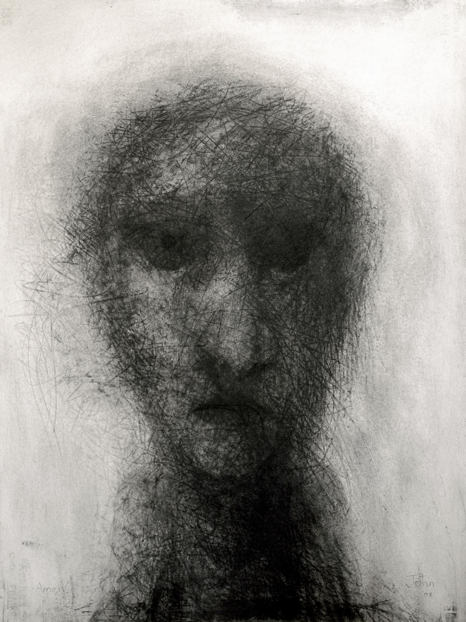Man  2008  charcoal on paper  77 x 57 cm    SOLD 